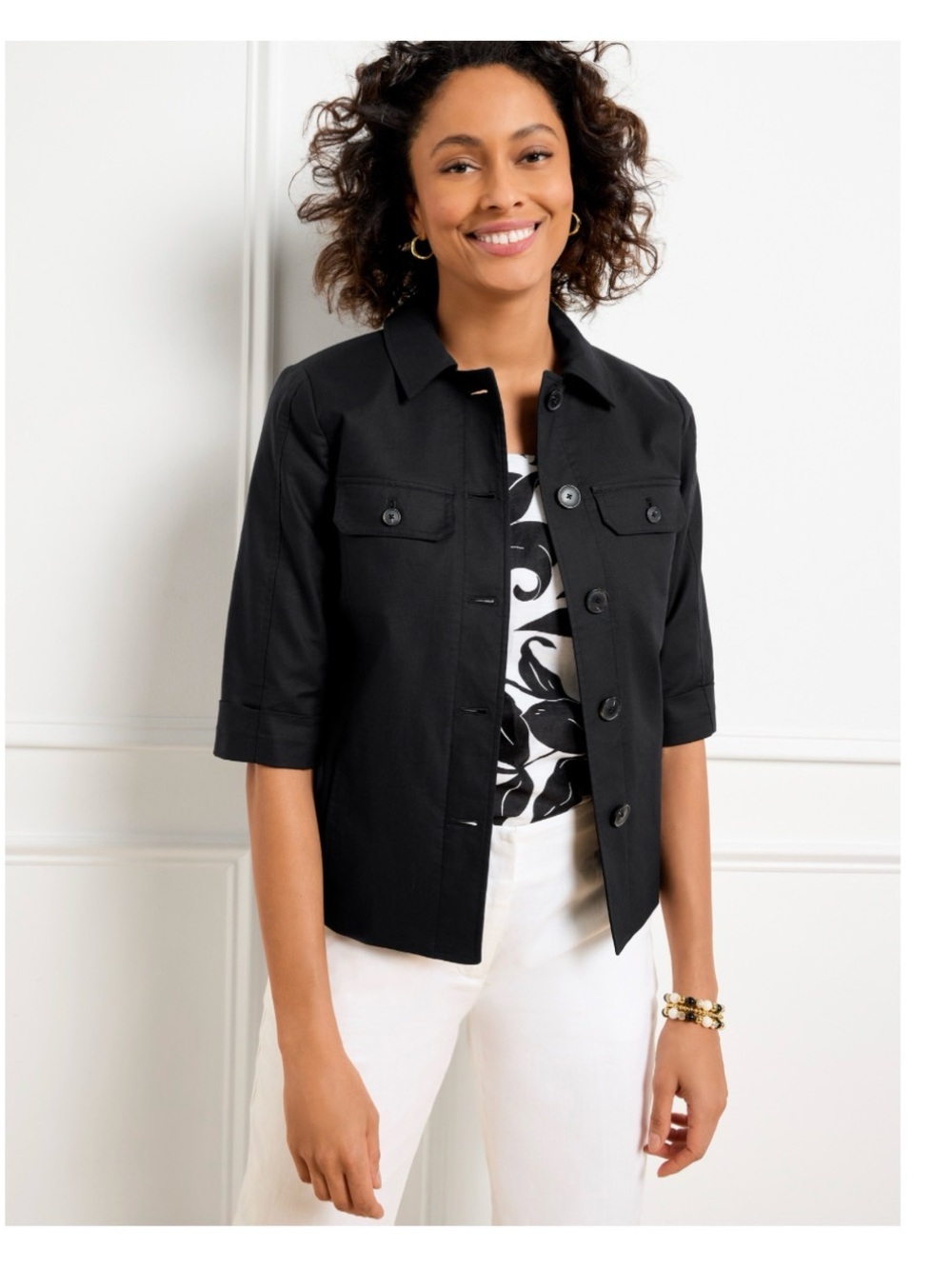 Talbots Slub Twill Jacket
